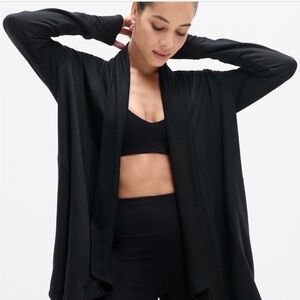 Athleta Women's Black Draped Cardigan